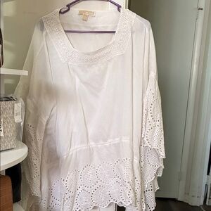Michael Kors White Eyelet Lace Blouse